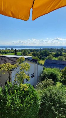 2-3 Zimmerwohnung mit traumhaftem See und Alpenblick, zwei Balkone in ruhiger Lage