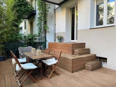 Wohnung mit Terrasse nahe Mauerpark und Weinbergspark: Stilvolle 2-Zimmer-Wohnung