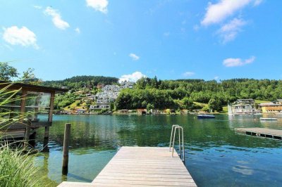 Traumwohnung am Millstätter See mit eigenem Badestrand und Liegewiese