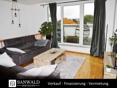 Moderne Maisonette-Wohnung mit Dachterrasse, Einbauküche und zwei Bädern