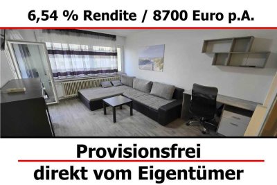 6,54 % Rendite - Möblierte Wohnung - Provisionsfrei