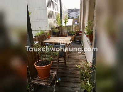 Tauschwohnung: Zentrale Wohnung mit großem Balkon im Hinterhaus