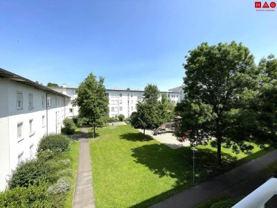 Wohnen im Grünen mit Top-Infrastruktur: 3-Zimmer-Wohnung mit Loggia &amp; Tiefgarage in Linz-Oed