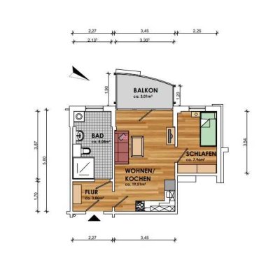 gemütliche altersfreundliche Wohnung mit Ausblick