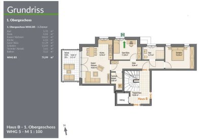 RESERVIERT: Barrierefreie ETW mit Balkon, Stellplatz, Nord/West-Ausrichtung