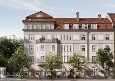 Beletage Altbauwohnung mit zwei Balkonen
