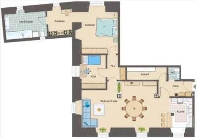 Wohnung +++NEU RENOVIERT+++Erstbezug+++ in Neufra zu vermieten