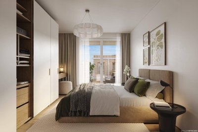 Preiswertes Wohnen im „Village im Dritten – PARK FLATS“ - Provisionsfreie 3-Zimmer Wohnung mit Balkon (Erstbezug!)