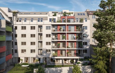 3-Zimmer-Dachgeschoß-Wohnung mit zwei Terrassen – Erstbezug in Niedrigenergiehaus - in 1110 Wien zu mieten