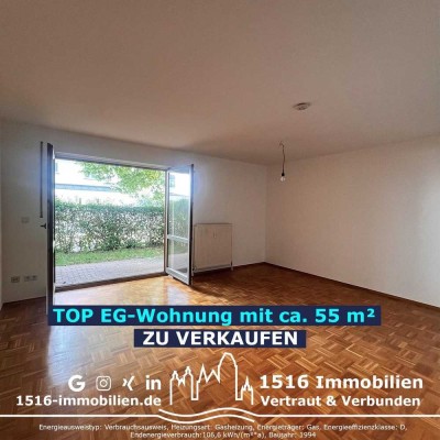 ++TOP++ 2ZKB Erdgeschosswohnung mit Garten inkl. zwei Stellplätzen