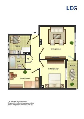 Gesucht und gefunden! Bezugsfertige 3-Zimmer-Wohnung mit Balkon und Laminat in Weddinghofen