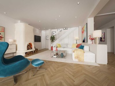 Stadtresidenz Alsterhalbinsel mit parkähnlichen Grundstück - Wohntraum auf zwei Etagen in Eppendorf!