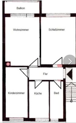 3-Zimmer Wohnung mit Balkon im 3. OG in Hohenleuben