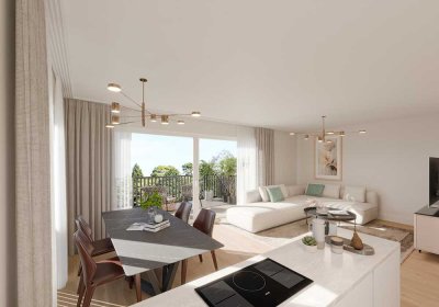 Neubau! - Moderne 3-Zimmer-Wohnung mit Balkon in Hohenthann