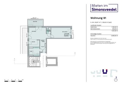 Penthouse: 2-Zimmer-Neubau-wohnung mit Balkon und tollem Ausblick in K-Weidenpesch
