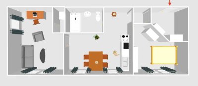 Bezug nach Sanierung: Stilvolle 3-Zimmer-EG-Wohnung / Büro m. gehobener Ausstattung