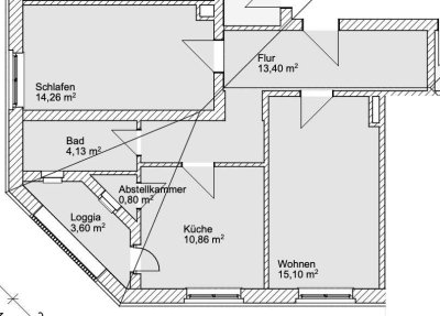 Sanierte Wohnung mit Balkon: Exklusive 2-Raum-Wohnung in Linden