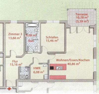 Exclusive 3 -Raum-EG-Wohnung mit gehobener Innenausstattung