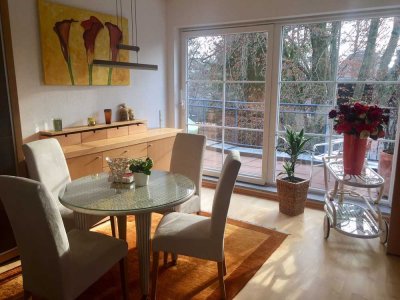 3,5-Zi-SW-Dachterassen-Wohnung in München Solln -  ruhige Lage + voll möbliert - auf Zeit vermietet