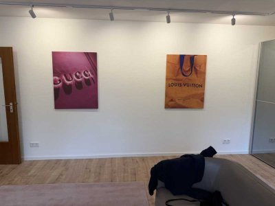 Luxuriös vollmöblierte 1,5 Zi Whg mit separater Küche, kl Terrasse und TG, rhein- und uninah