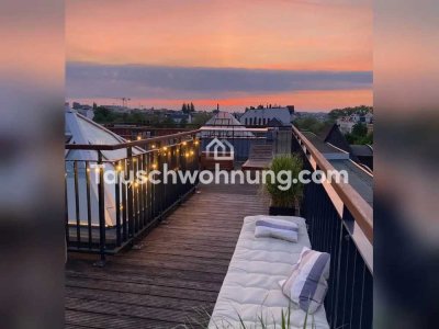 Tauschwohnung: Biete Penthouse mit Dachterrasse und Blick über Hamburg