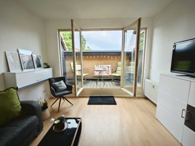 Zentrale möblierte 3 Zimmer Wohnung mit Loggia