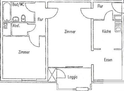 Düsseldorf-Niederkassel - Große 2,5-Zimmer-Wohnung mit Balkon