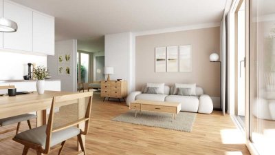 Helle 2-Zimmer-Wohnung mit großem Wohnbereich