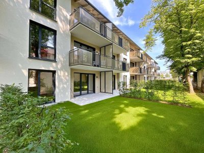 Exklusiver Erstbezug: 3-Zi-Gartenwohnung mit Terrasse & TG | offene Besichtigung Sa 15-17 Uhr
