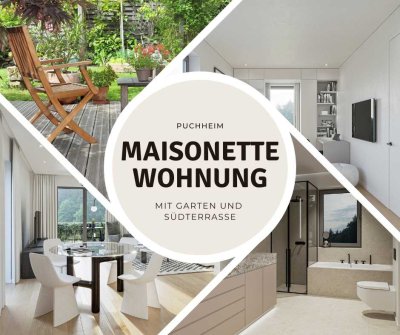 Wohnen wie im Haus: 4-Zimmer-Maisonette mit Südterrasse & Garten in Puchheim
