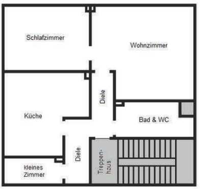 Helle 2,5-Zimmer Wohnung im 1. OG in Mülheim Dichterviertel