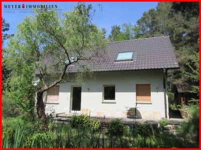 Spreewald: Ferienhaus der Extraklasse - 2 Bäder, Einbauküche, Teich & einmalige Lage am Wald