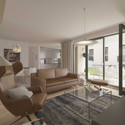 *Erstbezug Neubau im 1.OG I Terrassenwohnung zum Hof I 2 Bäder*
