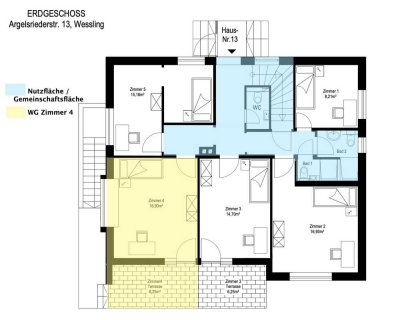 voll möbliertes WG Zimmer mit privater Terrasse: ab sofort verfügbar