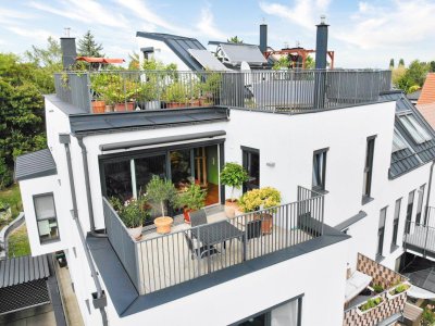 Exklusive 4-Zimmer Dachgeschosswohnung | private 39 m² Dachterrasse &amp; Terrasse auf Wohnebene | Klimaanlage