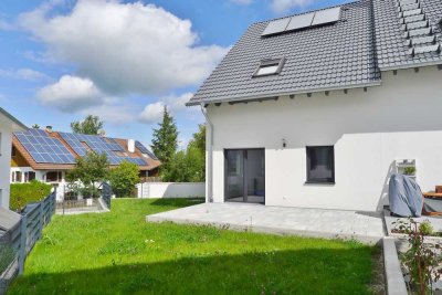 GELB Immobilien: Neubau/ Erstbezug - Familienfreundliche Doppelhaushälfte mit Südwestgarten