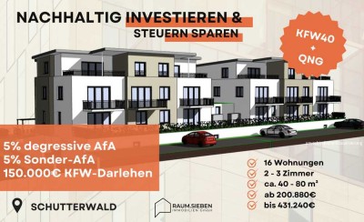Attraktiver Neubau * Erdgeschosswohnung mit Terrasse * 150.000€ KFW-Förderung * Schutterwald