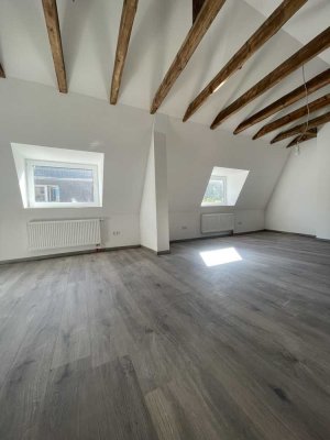 Erstbezug nach Altbau-Sanierung: Geschmackvolle 2-Raum-DG-Wohnung mit geh. Innenausstattung