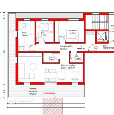 Schöne 3-Zimmer-Penthouse-Wohnung mit Süd-West-Terrasse! +KFW 40 Standard+