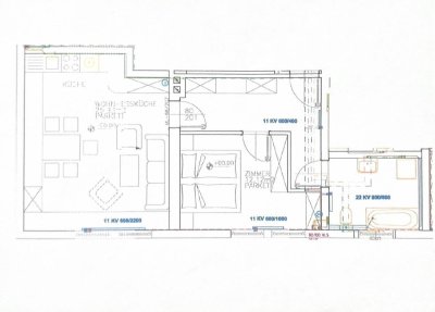 2-Zimmer Altbauwohnung mit Carport und Einbauküche