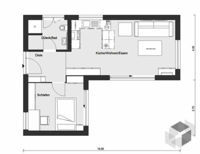 Exklusive, modernisierte 1,5-Raum-Wohnung mit EBK in Osnabrück