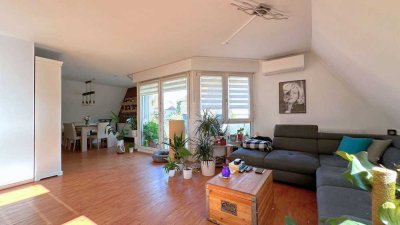 Charmante Maisonette mit Loggia, Wohlfühlbädern & 2 TG-Plätzen mitten in Brackenheim