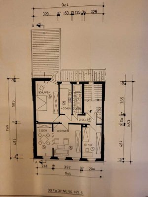 Freundliche und gepflegte 3-Zimmer Mansardenwohnung in Wuppertal