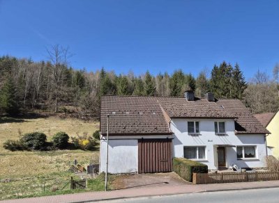 San.-bedürftiges EFH im Raum Holzminden, 4.000 m² Grundstück mit Bach & Waldrandlage