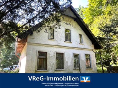 Alleinlage! 
Sanierungsbedürftiges Einfamilienhaus möchte aus dem Dornröschenschlaf geholt werden