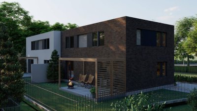 Traumhafte Doppelhaushälfte in Lassee - Erstbezug mit 132m², Terrasse &amp; 2 Stellplätzen für nur 448.000 €!