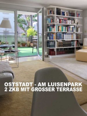 OSTSTADT AM LUISENPARK - 2 ZIMMER HOCHPARTERRE MIT GROSSER TERRASSE