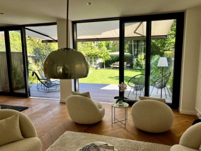 Luxuriöses, voll möbiliertes Einfamilienhaus mit Garage und Garten am Dornbusch