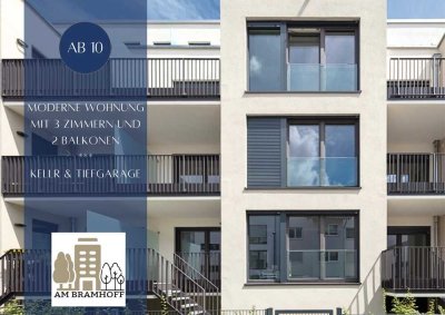 Drei-Zimmer-Wohnung mit zwei Balkonen