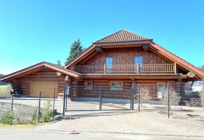 Nachhaltiges Wohnen im modernen Rundstammhaus – Ein Juwel mit viel Platz in Malborn-Thiergarten!